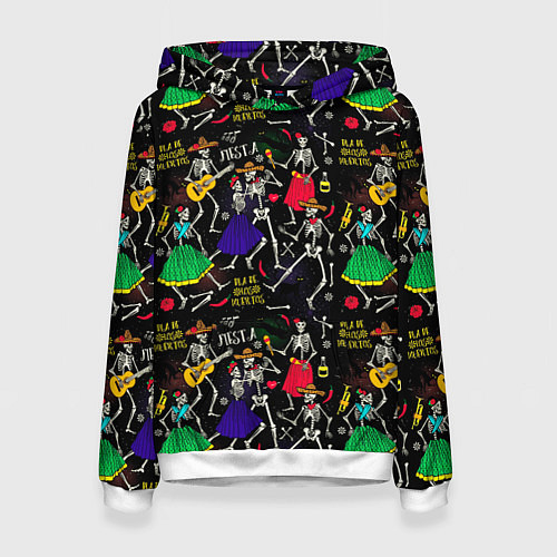 Женская толстовка Dia de los muertos / 3D-Белый – фото 1