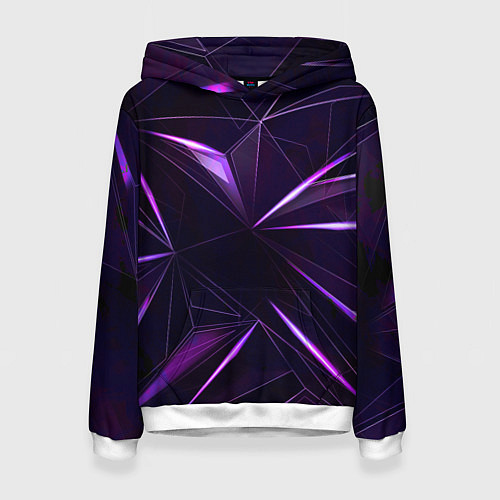 Женская толстовка Фиолетовый хрусталь / 3D-Белый – фото 1