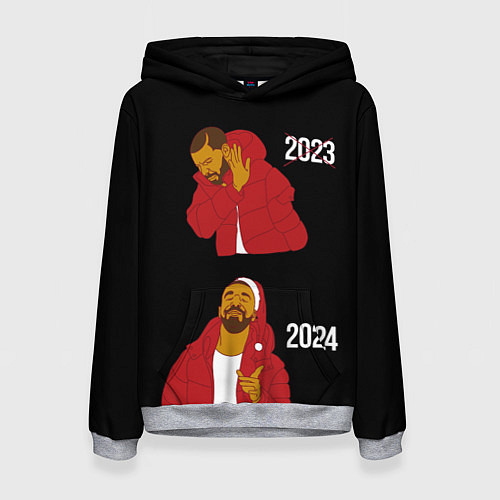 Женская толстовка Дрейк 2023-2024 / 3D-Меланж – фото 1