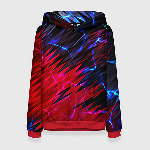 Женская толстовка Вибро волны / 3D-Красный – фото 1