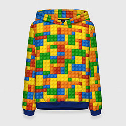 Женская толстовка Лего - разноцветная стена