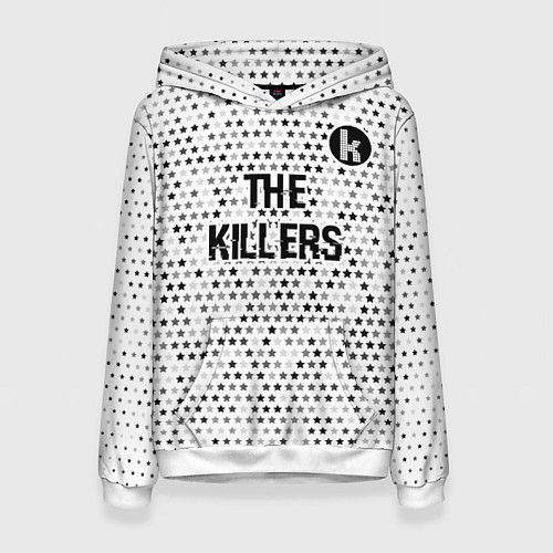 Женская толстовка The Killers glitch на светлом фоне посередине / 3D-Белый – фото 1