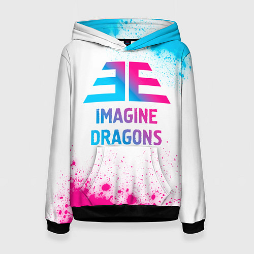 Женская толстовка Imagine Dragons neon gradient style / 3D-Черный – фото 1