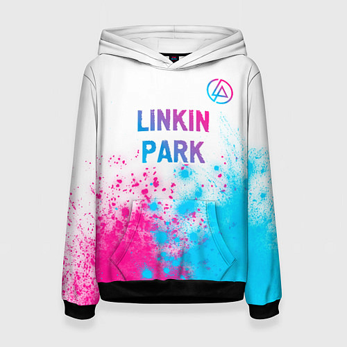 Женская толстовка Linkin Park neon gradient style посередине / 3D-Черный – фото 1