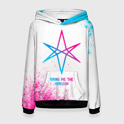 Женская толстовка Bring Me the Horizon neon gradient style