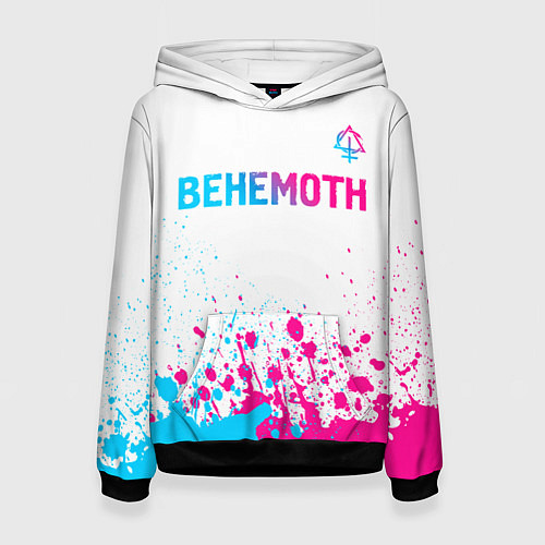 Женская толстовка Behemoth neon gradient style посередине / 3D-Черный – фото 1