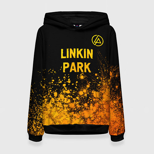 Женская толстовка Linkin Park - gold gradient посередине / 3D-Черный – фото 1