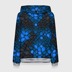 Женская толстовка Синий трескающийся камень