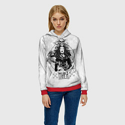 Толстовка-худи женская Мара, цвет: 3D-красный — фото 2