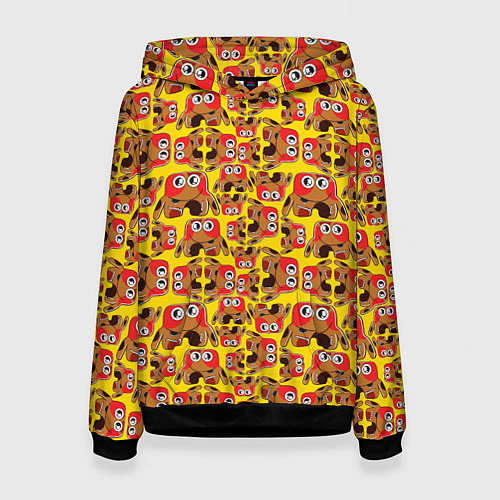 Женская толстовка Мультяшные разноцветные монстрики / 3D-Черный – фото 1