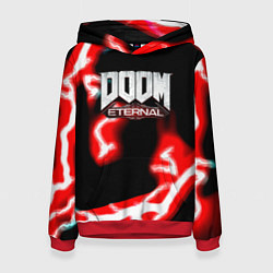 Толстовка-худи женская Doom eternal storm, цвет: 3D-красный