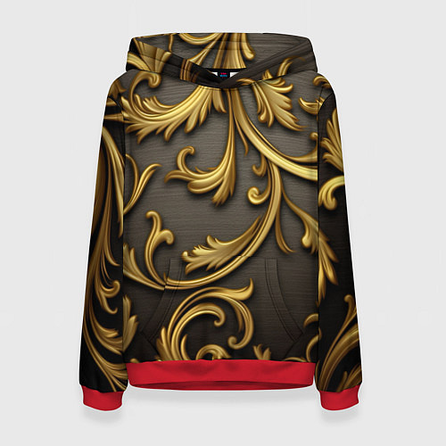 Женская толстовка Gold abstract / 3D-Красный – фото 1