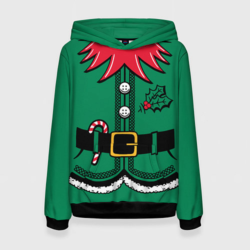 Женская толстовка Костюм Гринча / 3D-Черный – фото 1