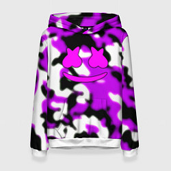 Толстовка-худи женская Marshmello camo, цвет: 3D-белый