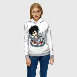 Толстовка-худи женская The Cure Robert Smith - just like sleddin, цвет: 3D-меланж — фото 2