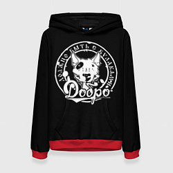 Толстовка-худи женская Добро с кулаками - страха нет, цвет: 3D-красный