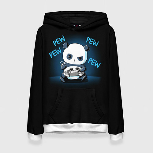 Женская толстовка Panda gamer / 3D-Белый – фото 1