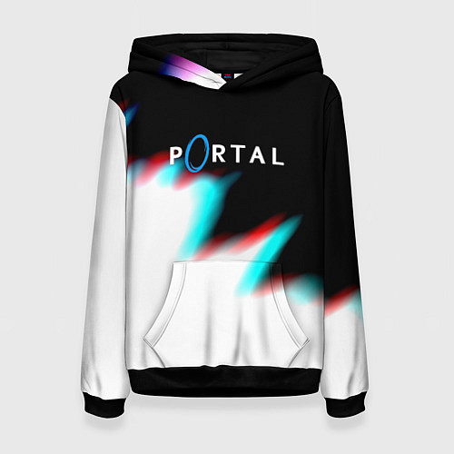 Женская толстовка Portal game blink color / 3D-Черный – фото 1
