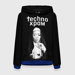 Женская толстовка Techno храм монашка сфужером