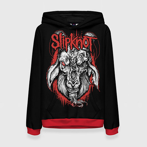 Женская толстовка Slipknot - козёл / 3D-Красный – фото 1