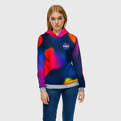 Толстовка-худи женская Nasa gradient sportcolor, цвет: 3D-меланж — фото 2