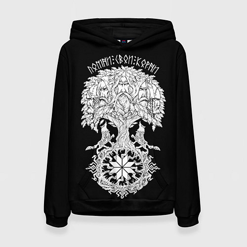 Женская толстовка Славянские воины - помни свои корни / 3D-Черный – фото 1