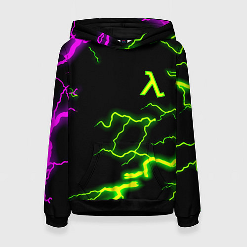 Женская толстовка Half life atom strom / 3D-Черный – фото 1