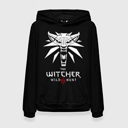 Женская толстовка The Witcher белое лого гейм
