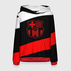 Толстовка-худи женская Barcelona stripes sport, цвет: 3D-красный