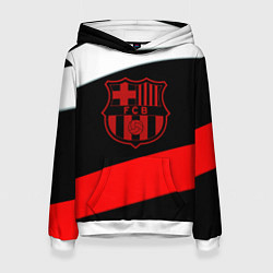 Толстовка-худи женская Barcelona stripes sport, цвет: 3D-белый