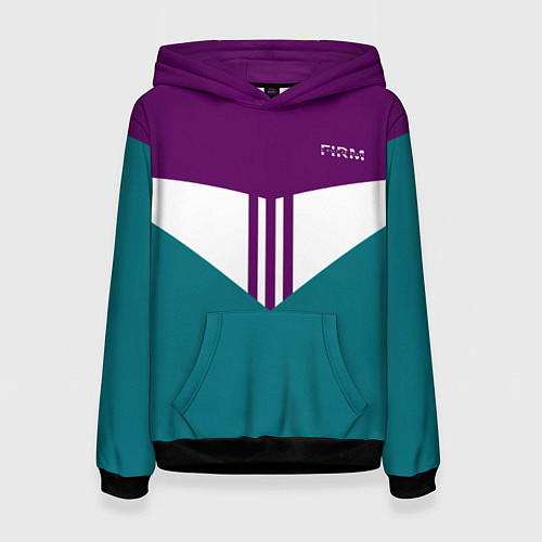 Женская толстовка FIRM темная сирень и бирюза / 3D-Черный – фото 1