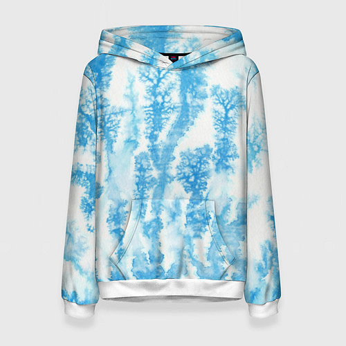 Женская толстовка Морозный узор акварель / 3D-Белый – фото 1