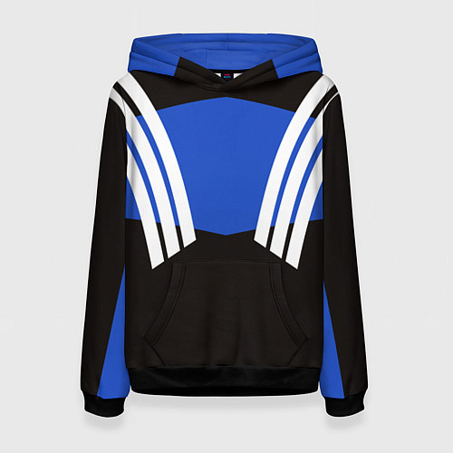 Женская толстовка Олимпийка 90х - полоски / 3D-Черный – фото 1