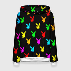 Женская толстовка Playboy pattern неон