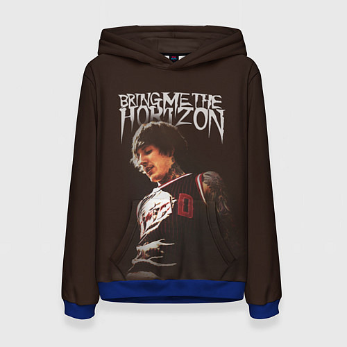 Женская толстовка Oli Sykes - Bring Me the Horizon / 3D-Синий – фото 1
