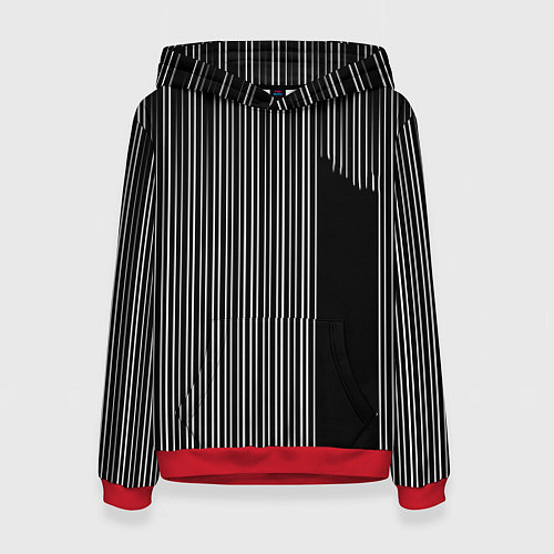Женская толстовка Visual zebra stripes / 3D-Красный – фото 1