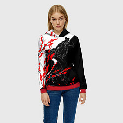 Толстовка-худи женская Tokyo Dragon, цвет: 3D-красный — фото 2