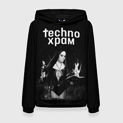 Женская толстовка Techno храм монашка колдунья