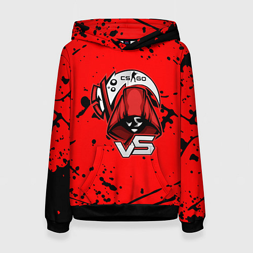 Женская толстовка Counter strike смерть логотип команды стикер / 3D-Черный – фото 1