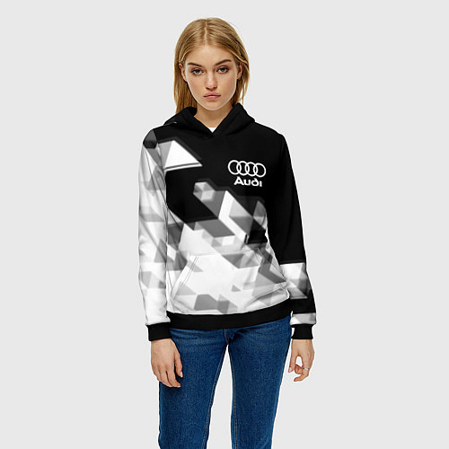 Женская толстовка AUDI geometry sport / 3D-Черный – фото 3