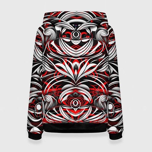 Женская толстовка Узоры паттерны / 3D-Черный – фото 1