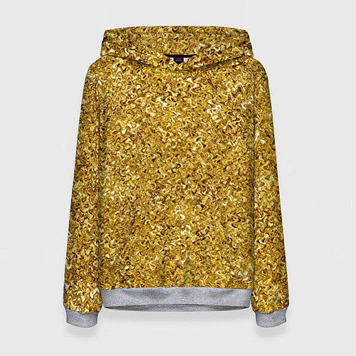 Женская толстовка Золотой волнистый с переливами / 3D-Меланж – фото 1