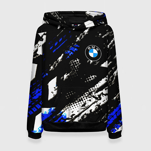 Женская толстовка BMW stripes color auto sport / 3D-Черный – фото 1