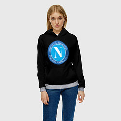 Толстовка-худи женская Napoli fc, цвет: 3D-меланж — фото 2