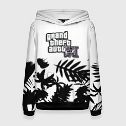 Толстовка-худи женская GTA6 tropic game, цвет: 3D-черный