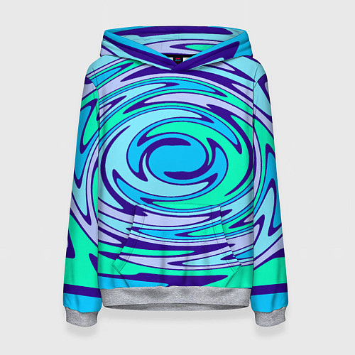 Женская толстовка Круговорот неоновый / 3D-Меланж – фото 1