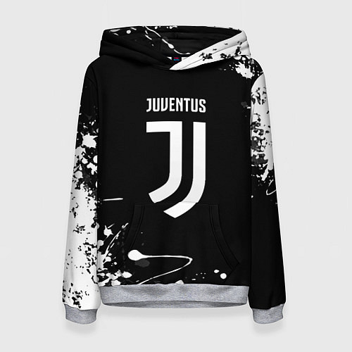 Женская толстовка Juventus краски белые / 3D-Меланж – фото 1