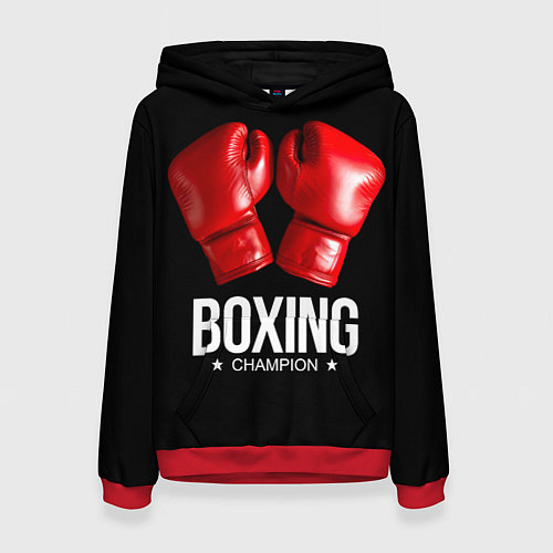 Женская толстовка Boxing Champion / 3D-Красный – фото 1