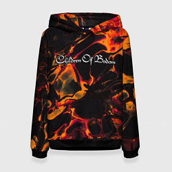 Толстовка-худи женская Children of Bodom red lava, цвет: 3D-черный