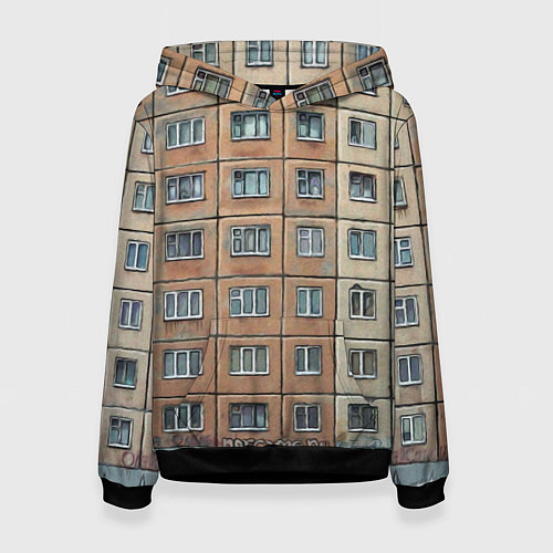 Женская толстовка Хрущевка / 3D-Черный – фото 1
